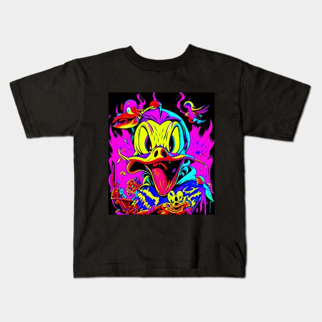 "Vintage Psychedelia: Unique, Colorful, and Mesmerizing Designs" Kids T-Shirt by Hexen_3